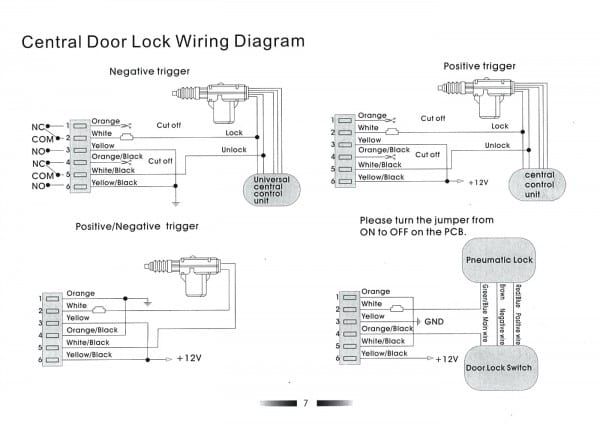 5 Wire Door Lock Actuator Wiring Diagram