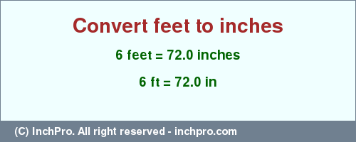 How Long Is 6ft In Inches