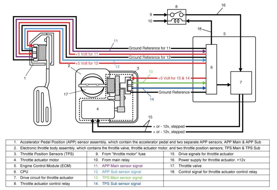 6 Pin Throttle Position Sensor Wiring Diagram