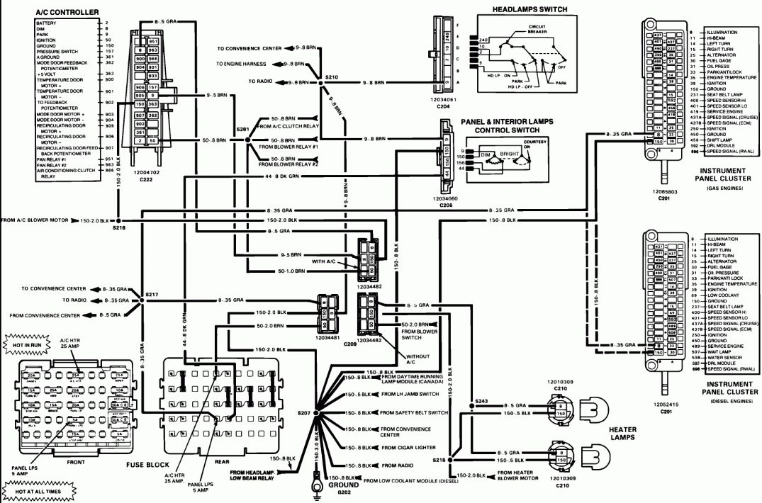 73-87 Chevy Truck Radio Wiring Diagram