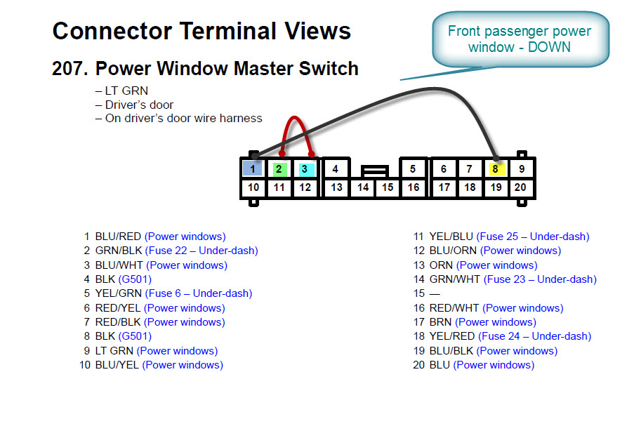 8 Pin Power Window Switch Wiring Diagram