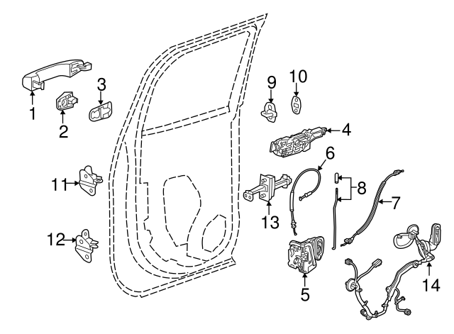 2014 Silverado Rear Door Wiring Harness
