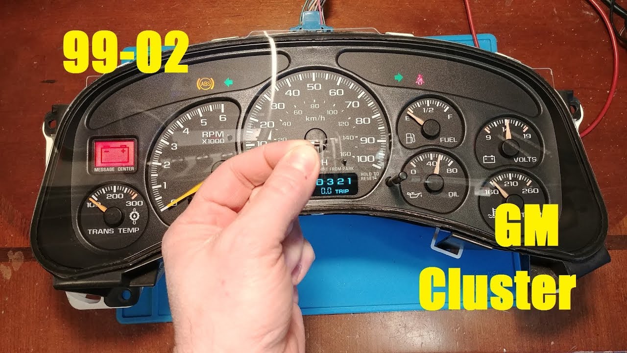 How To Change Instrument Cluster Lights 99-02 GM Cluster Repair unusual fault - YouTube