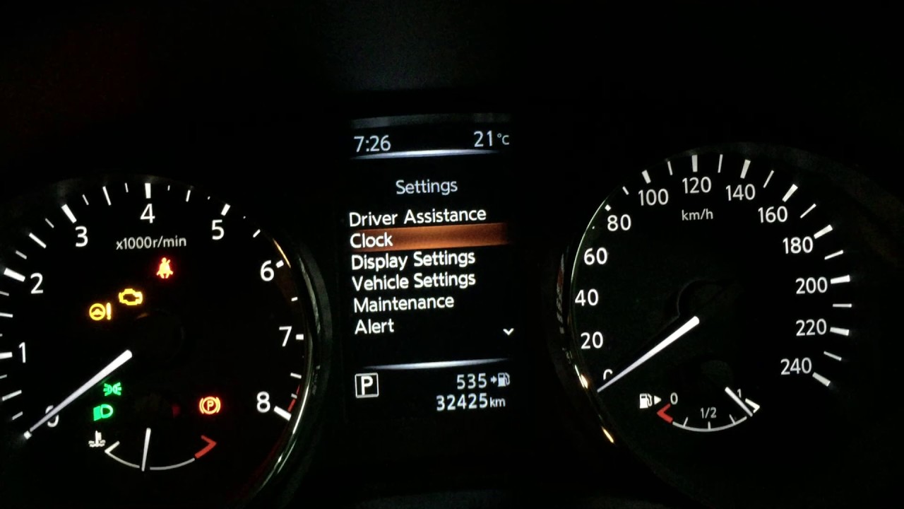 How To Change The Clock In A Nissan Rogue Adjust clock in Nissan QASHQAI - YouTube