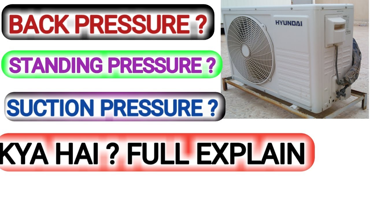 How To Release Air Conditioning Pressure Air Conditioner Back Pressure | Standing Pressure | Suction Pressure