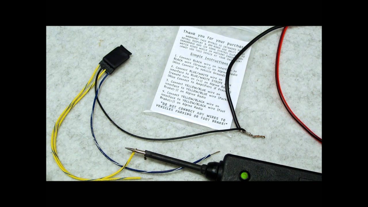 Alpine Parking Brake Bypass Wiring Diagram