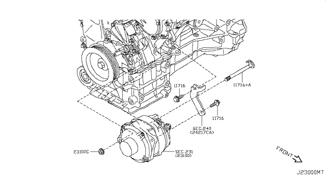 2009 Nissan Murano Alternator Connector