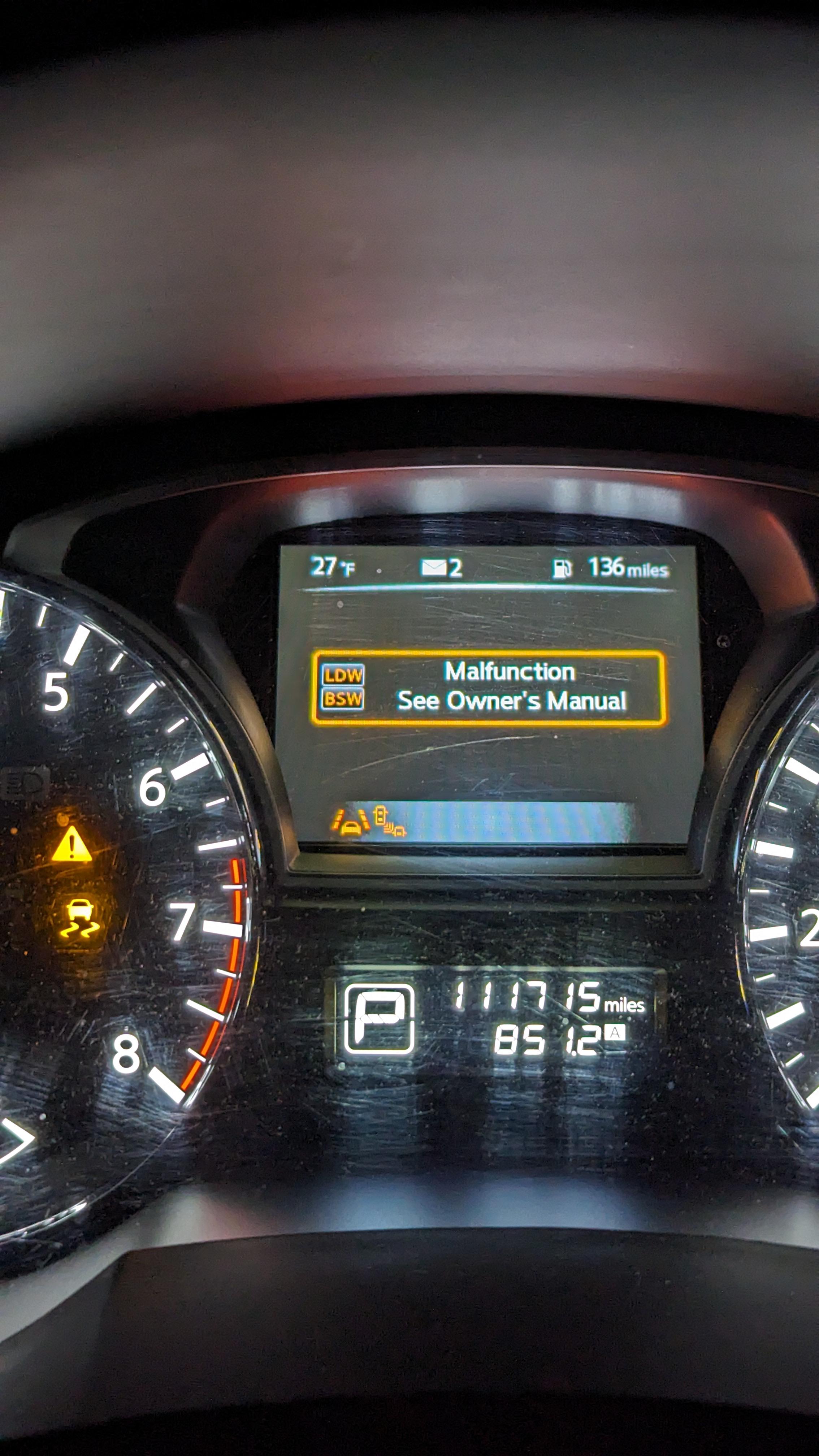 Bsw Malfunction Nissan Altima