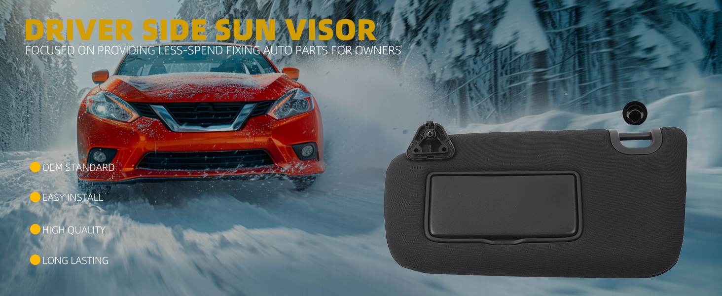 2015 Nissan Sentra Driver Side Sun Visor