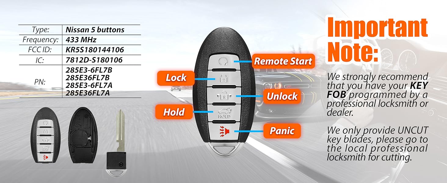 2019 Nissan Rogue Key Fob Replacement