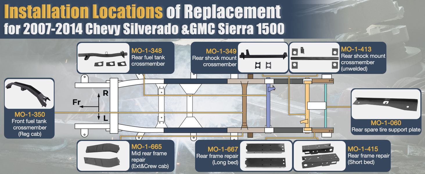 1999 Chevy Silverado 1500 Frame Repair Kit