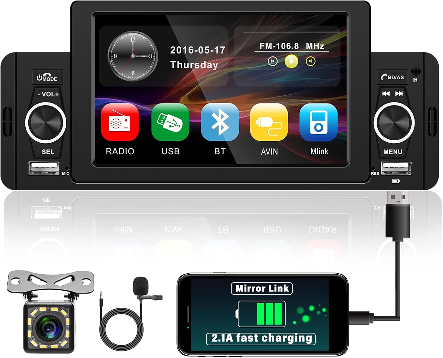 Auto Radio With Backup Camera