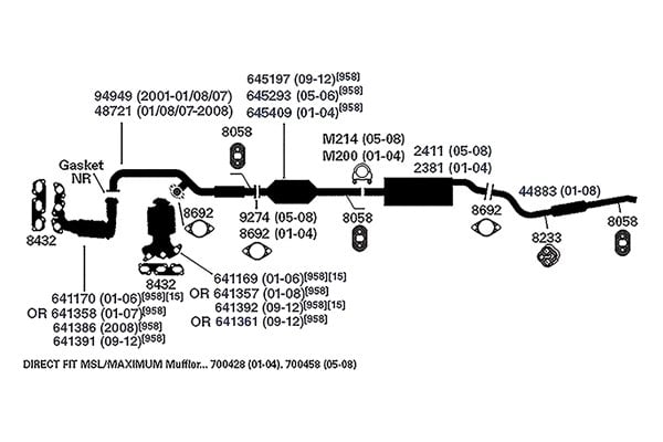 2010 Ford Escape Exhaust System Diagram