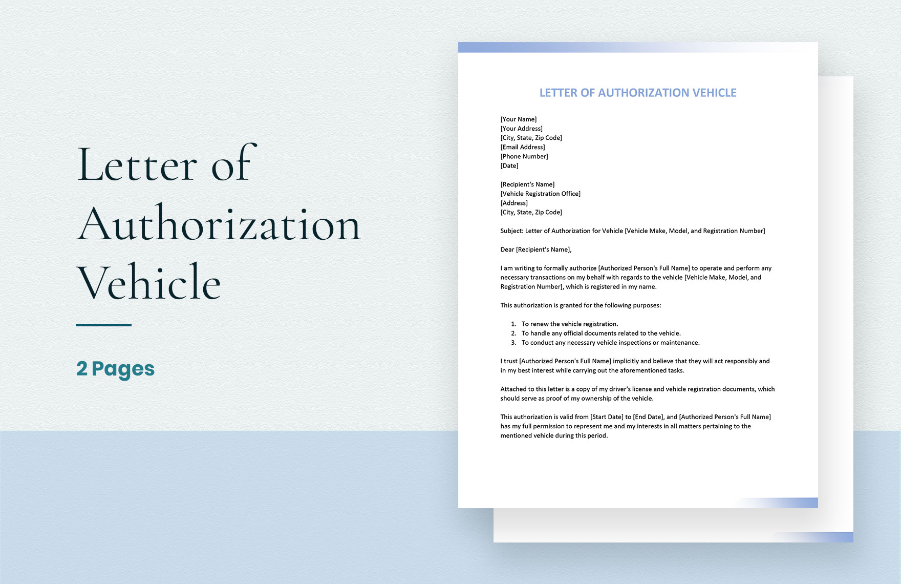 How To Get A Vehicle Sponsorship Authorization Letter Format For Driving A Vehicle In Standard