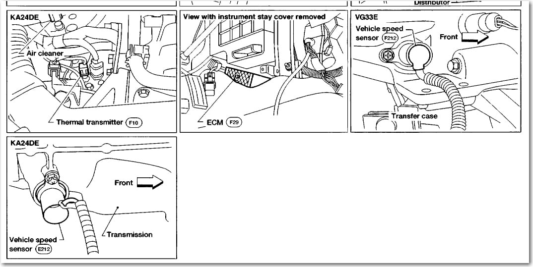 2004 Nissan Frontier Speed Sensor Location