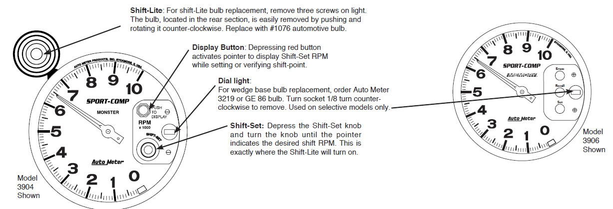 Autometer Sport Comp Tach Wiring Diagram