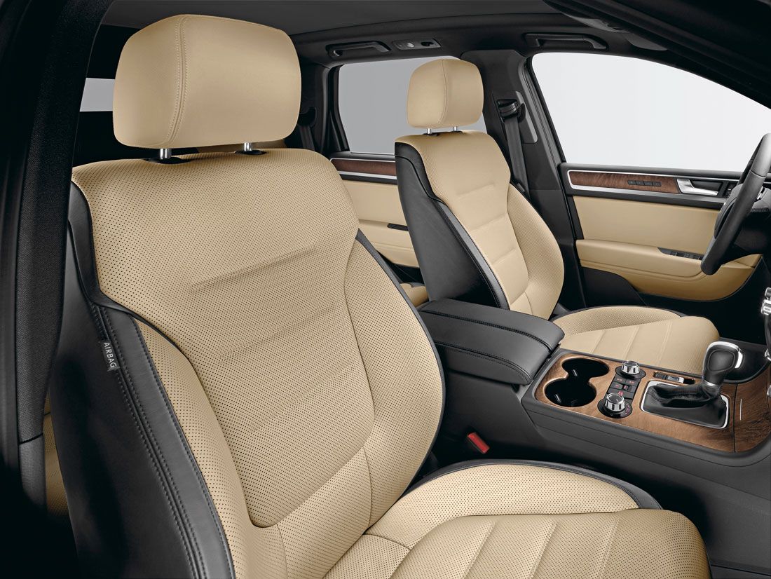 Beige And Black Car Interior