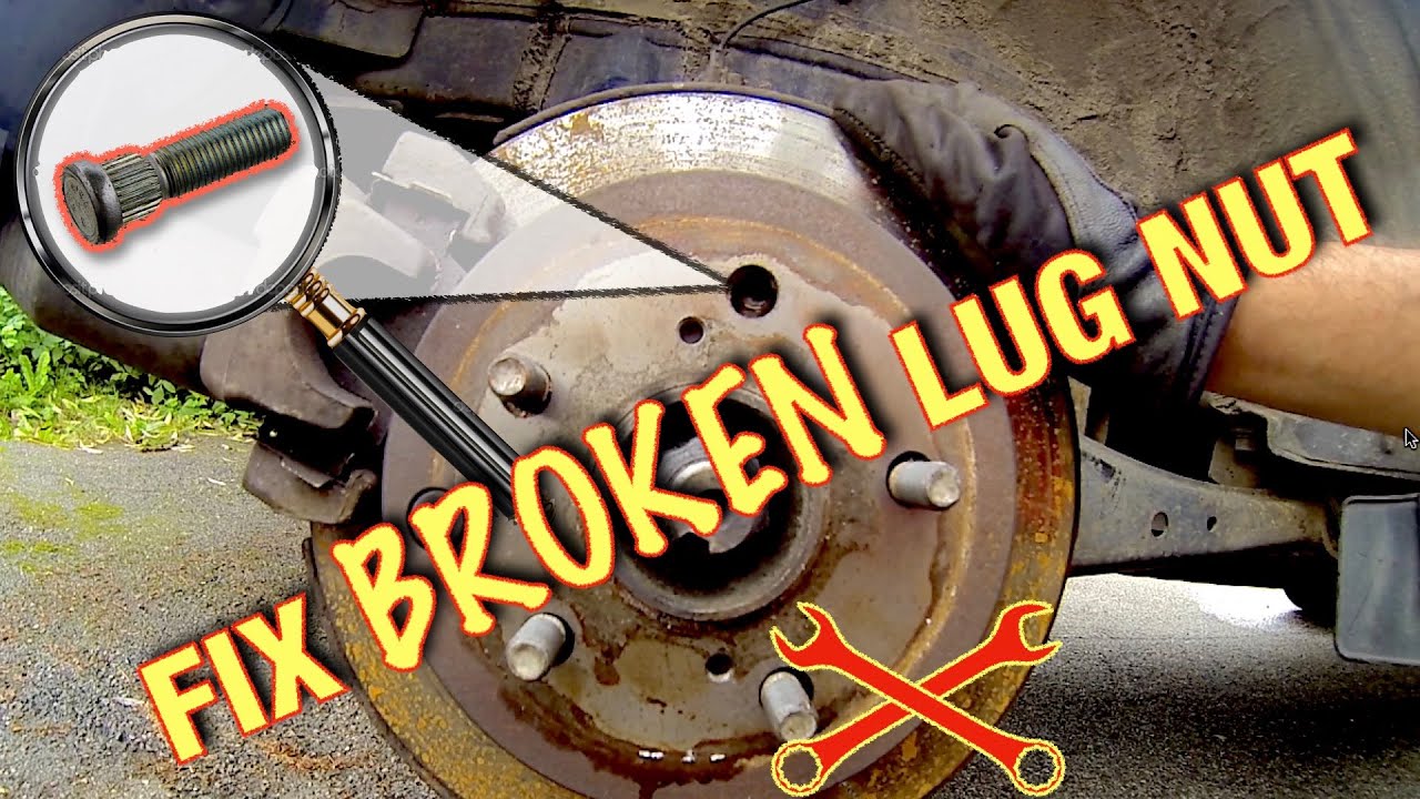 How To Replace A Broken Lug Nut Stud Broken lug nut stud! How to replace it with basic tools under for 10