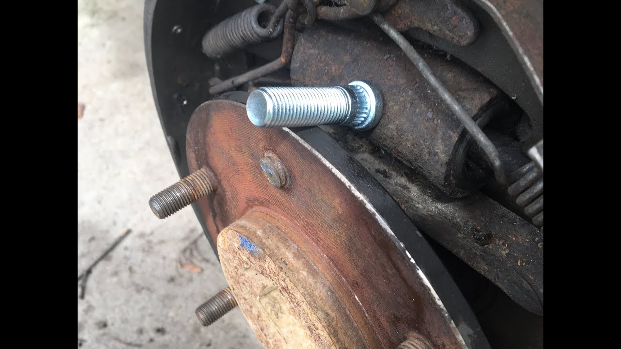 How To Replace Broken Wheel Studs Broken Wheel Stud Replacement - So Easy A Kid Does it - YouTube