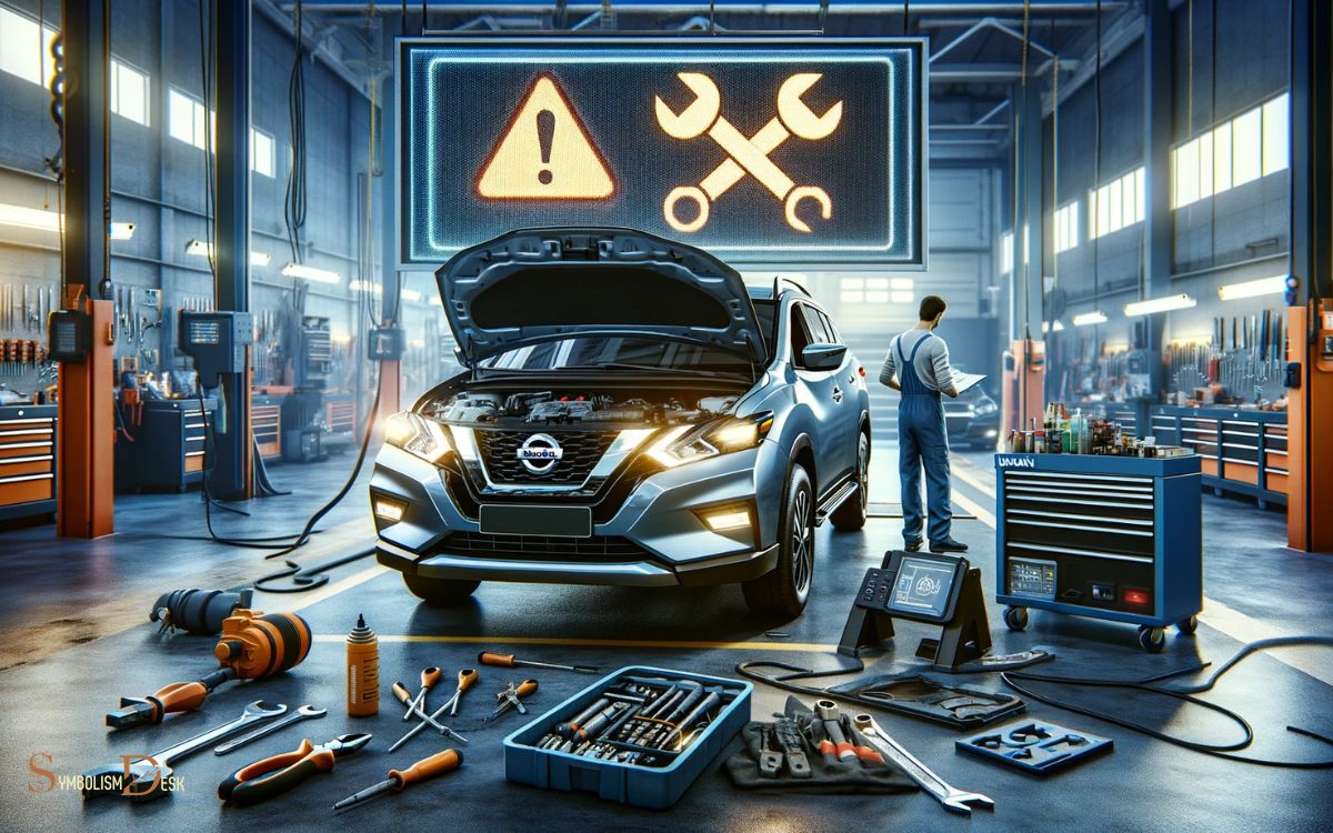 Car With Wrench Symbol Nissan