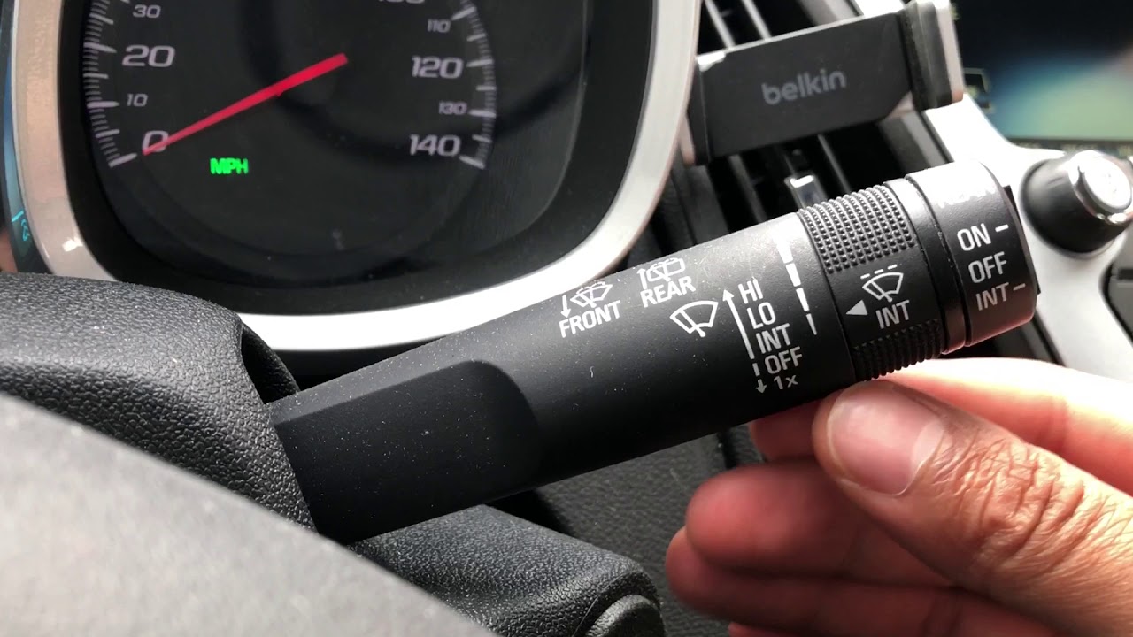 How To Turn On Rear Wiper Chevrolet Equinox –Windshield wipers – How to turn on/off. - YouTube