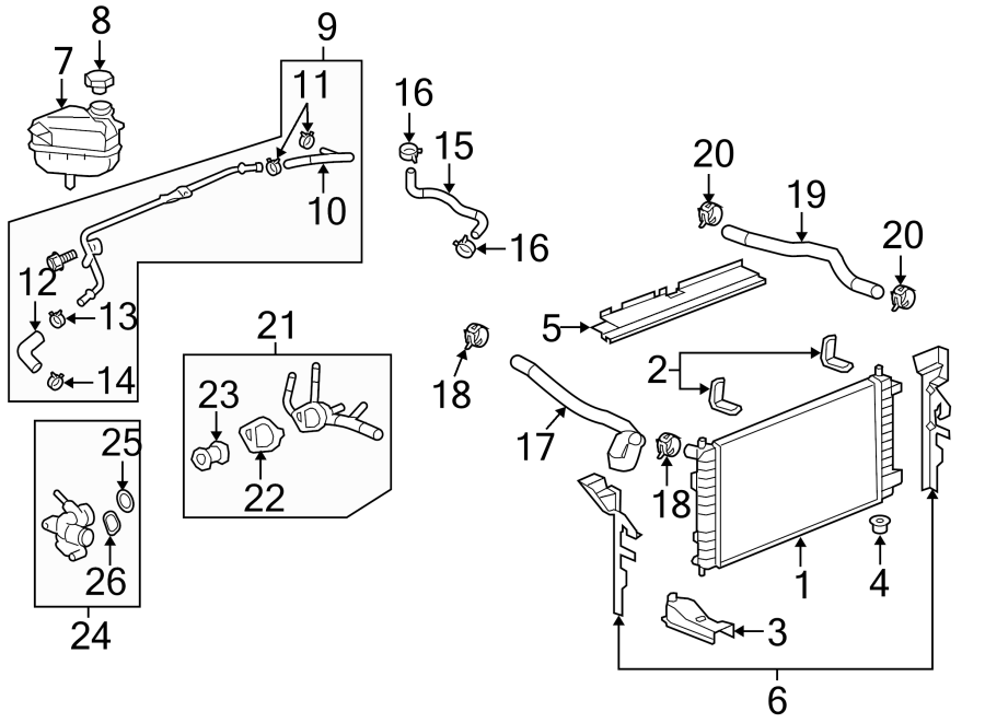 2015 Chevy Malibu Coolant Hose Diagram
