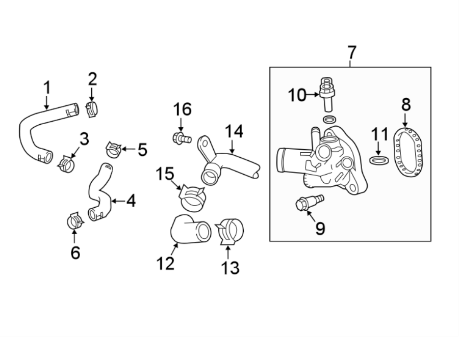 2016 Chevy Trax Coolant Hose Diagram