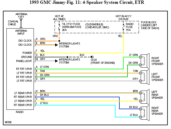 1999 Silverado Stereo Wiring Diagram