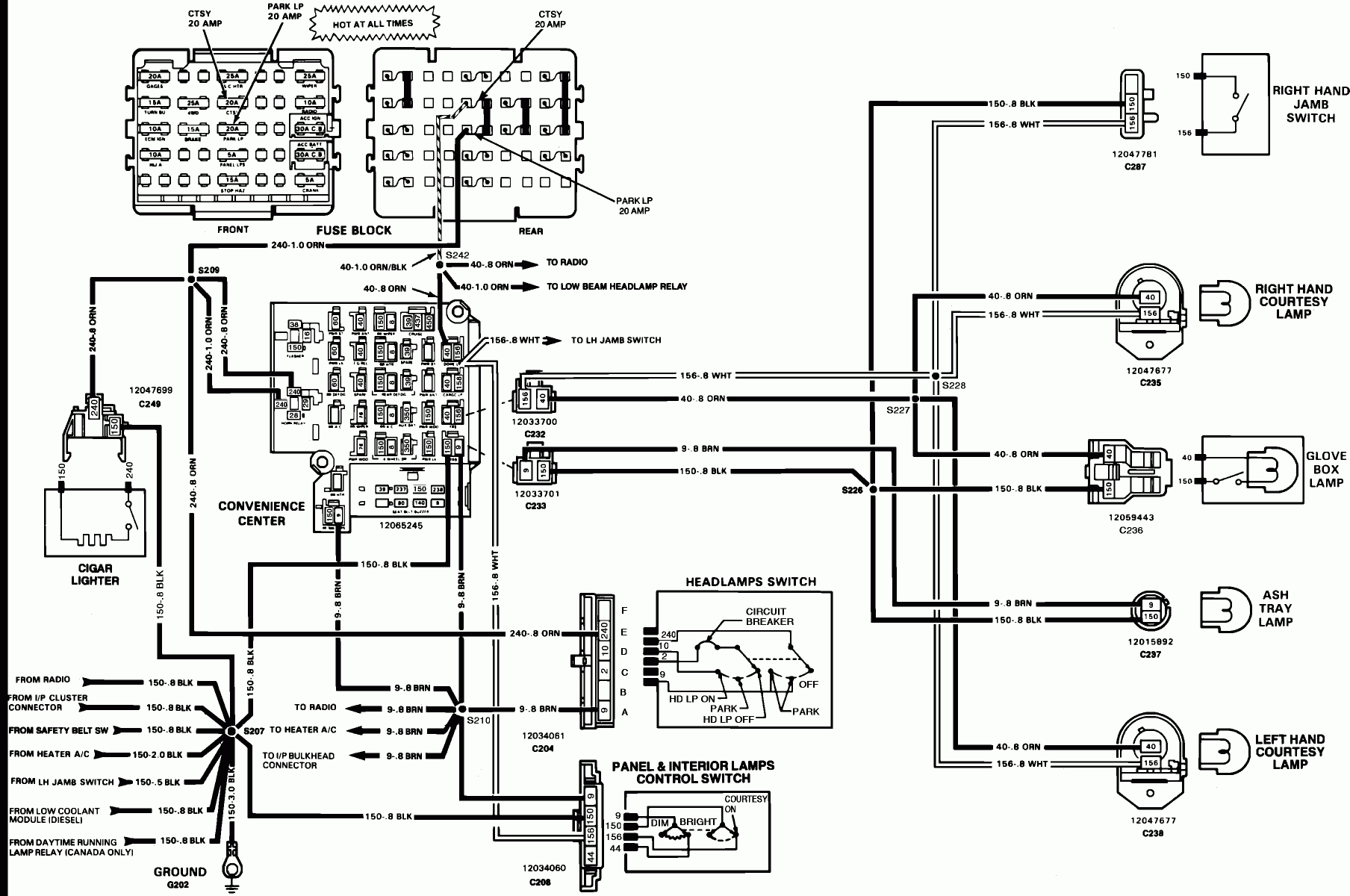 Truck Chevy Tail Light Junction Block Diagram