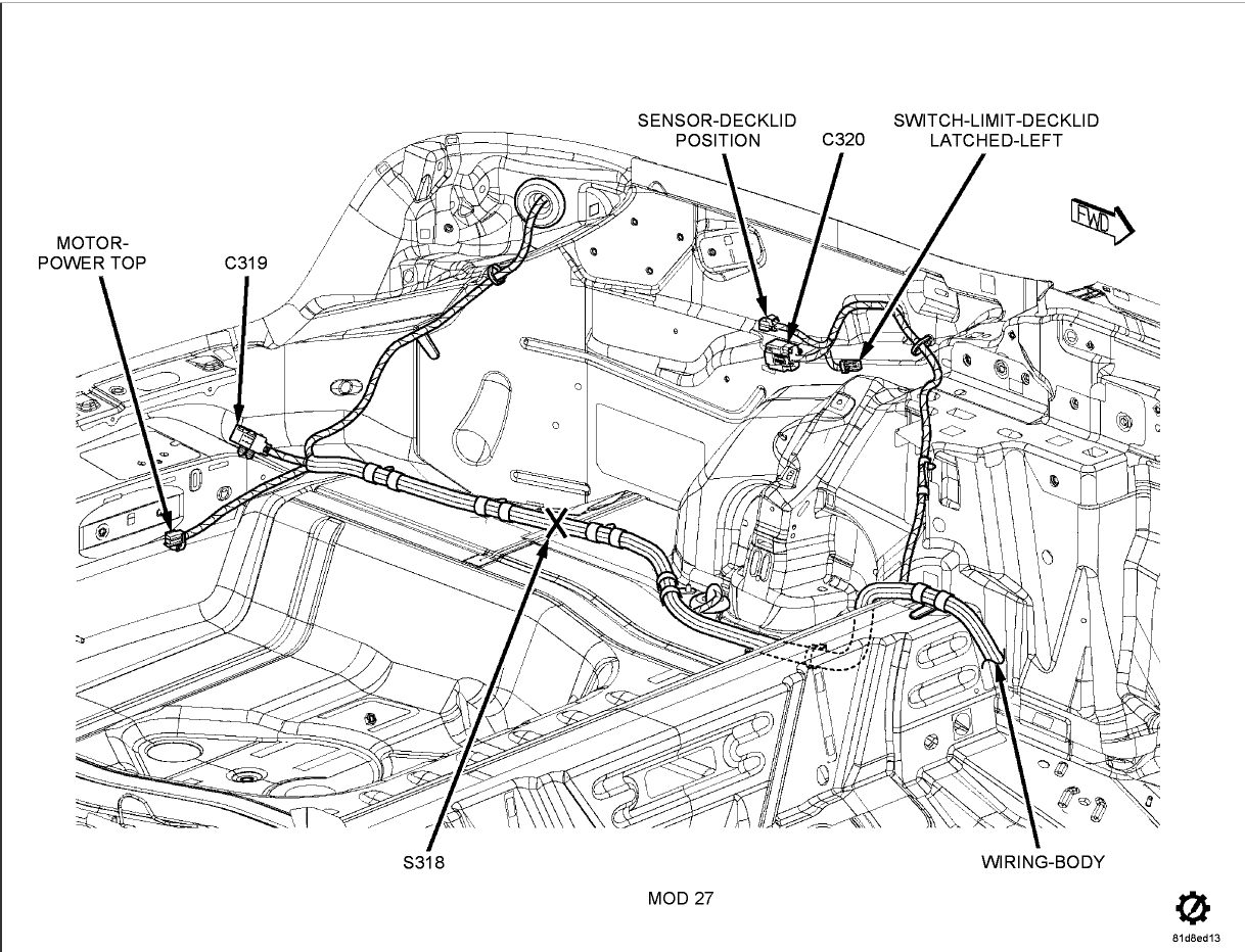 2005 Sebring Convertible Inner Fender Liner Parts Diagram