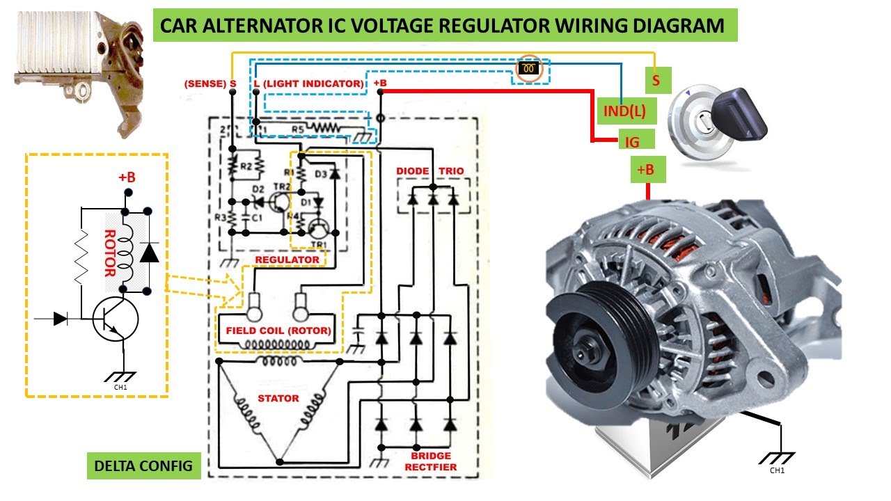 Wiring Diagram For Alternator With External Voltage Regulator