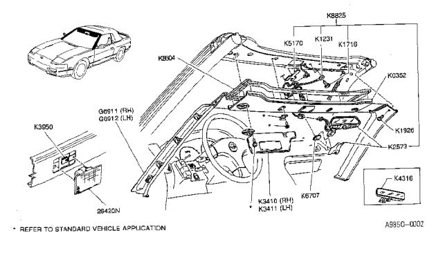 Component And Trim Specification Guide For The 1993 Nissan 240sx Interior