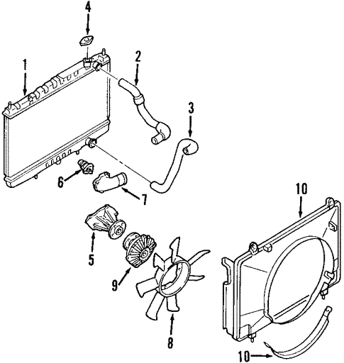 2004 Nissan Xterra Coolant Hose Diagram