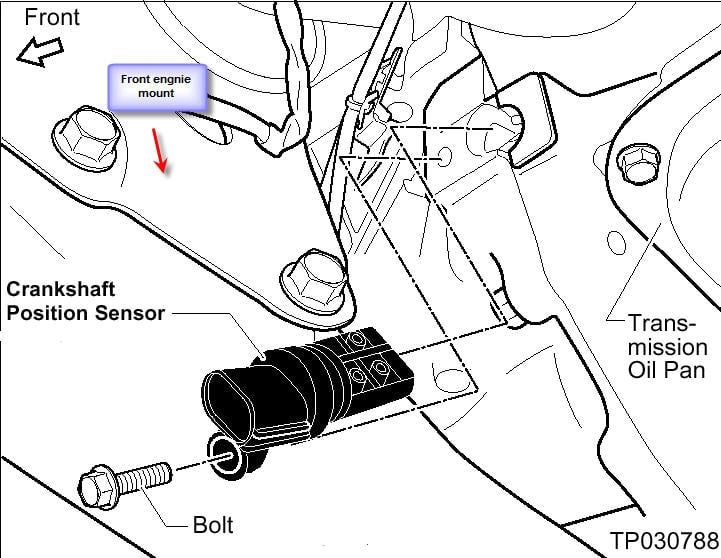 2005 Nissan Altima Crank Sensor Location