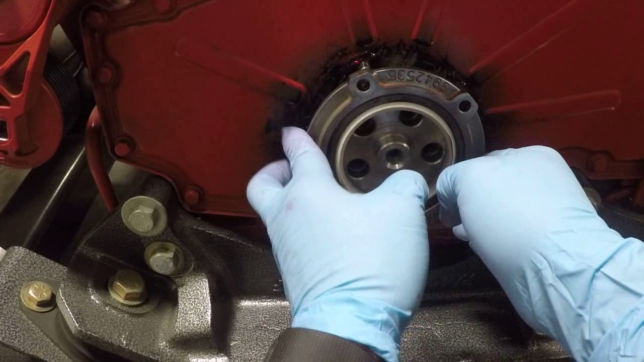 How To Change A Crankshaft Seal Cummins Front Crankshaft Seal Install - YouTube