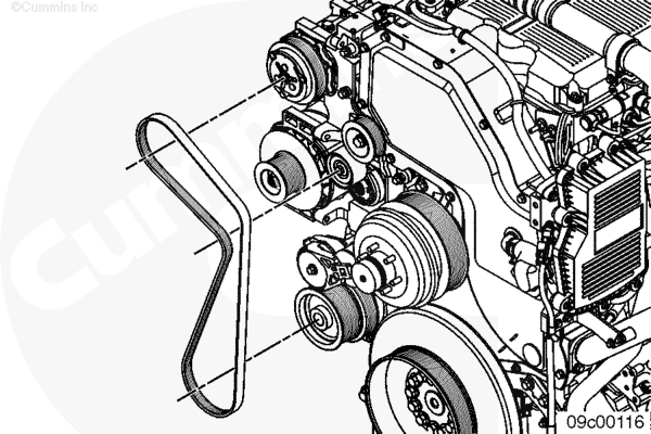 Engine Isx15 Cummins Cummins Isx Serpentine Belt Diagram