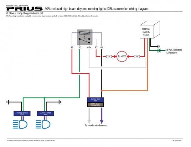 How To Wire Daytime Running Lights Daylight Running Lights Wiring Diagram High Beam, Running Lights