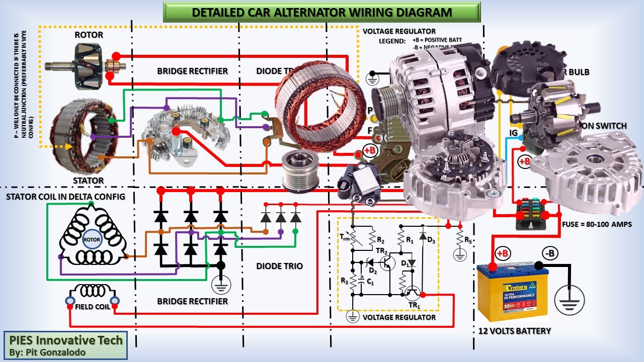 Car Alternator To Motor Wiring Diagram