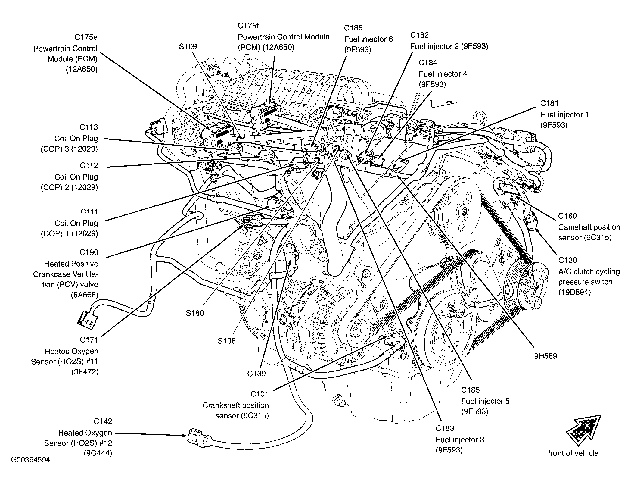 2005 Ford Five Hundred Engine Diagram