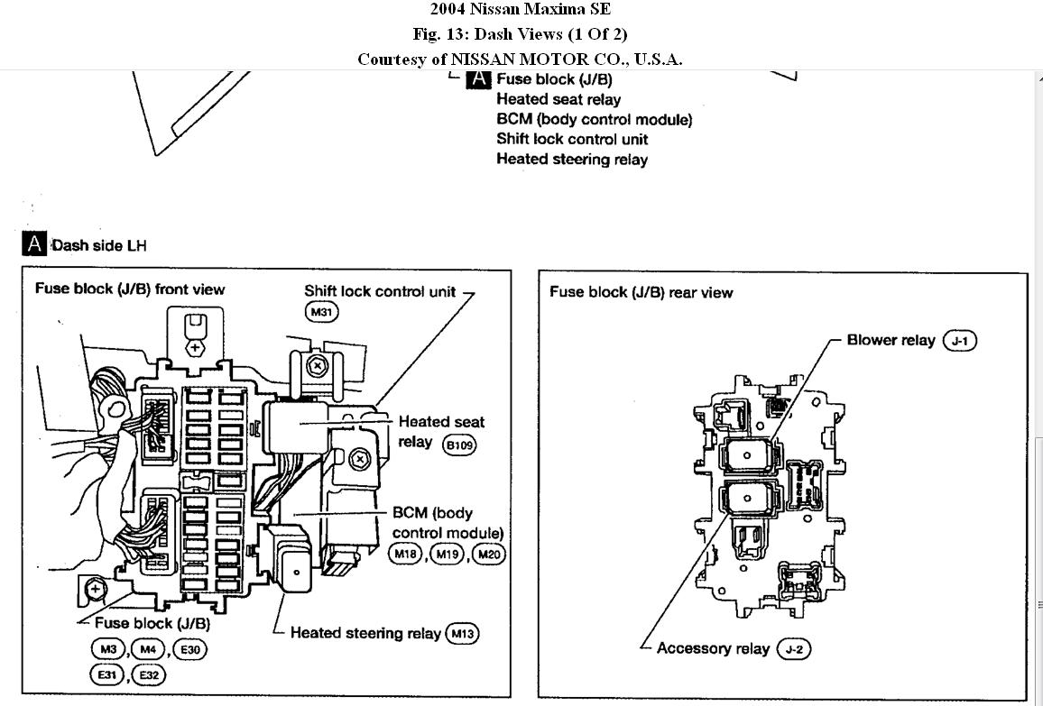 2005 Nissan Maxima Fuse Box Diagram