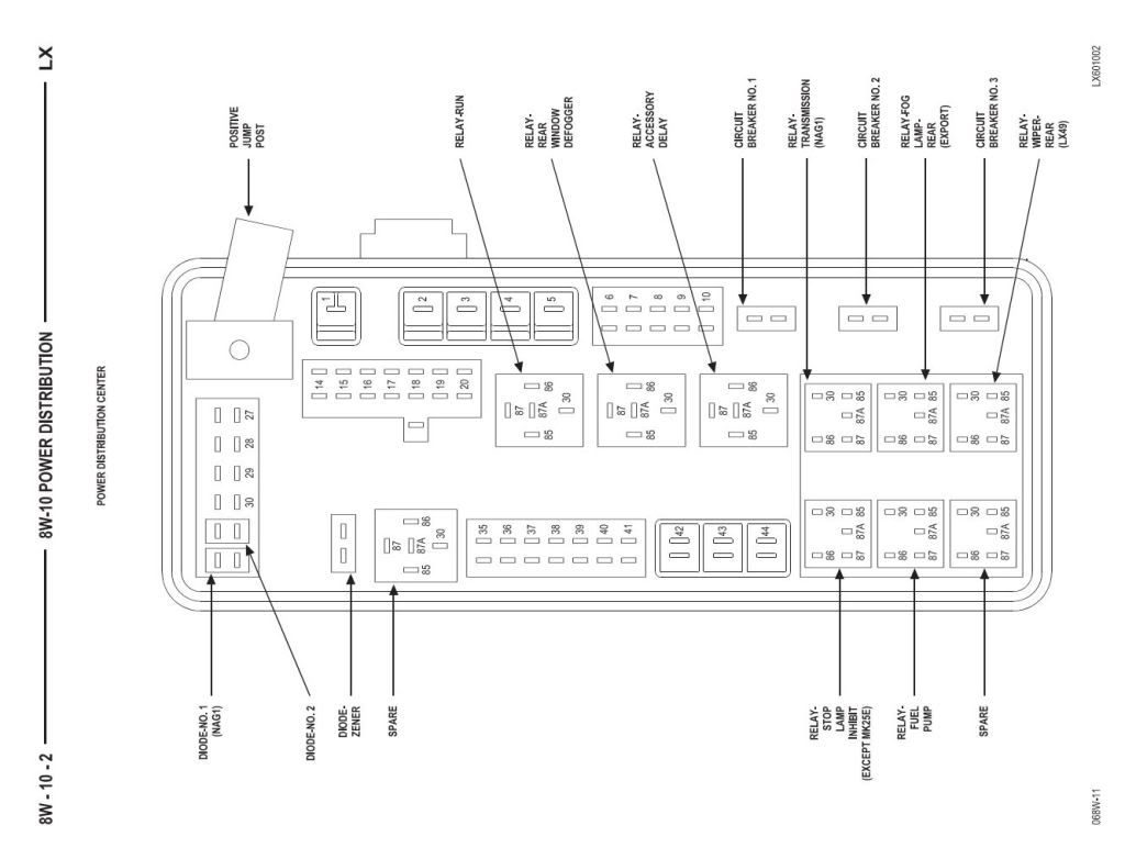 2006 Dodge Charger Rear Fuse Box Diagram