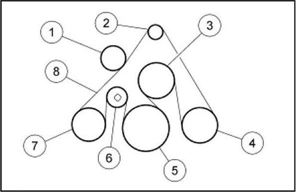 2006 Ford F350 6.8 Serpentine Belt Routing Diagram