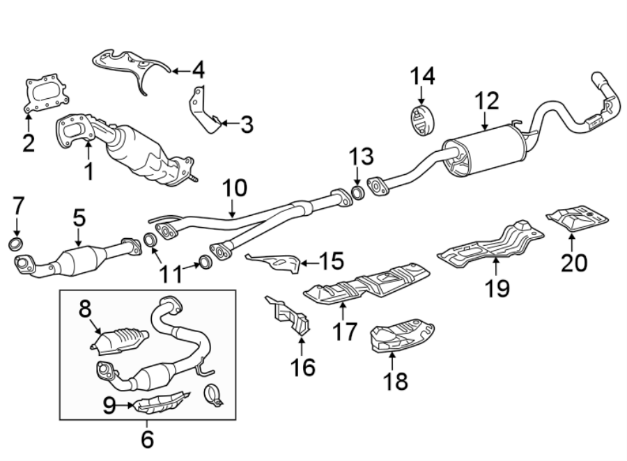 Toyota Tacoma Exhaust System Diagram