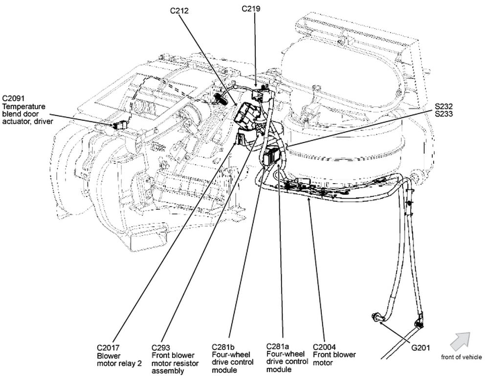 2006 Ford Explorer Rear Heater Hose Diagram