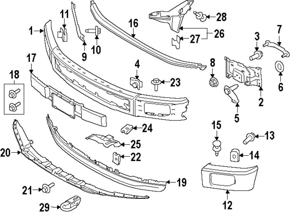 Front End Ford F150 Body Parts Diagram