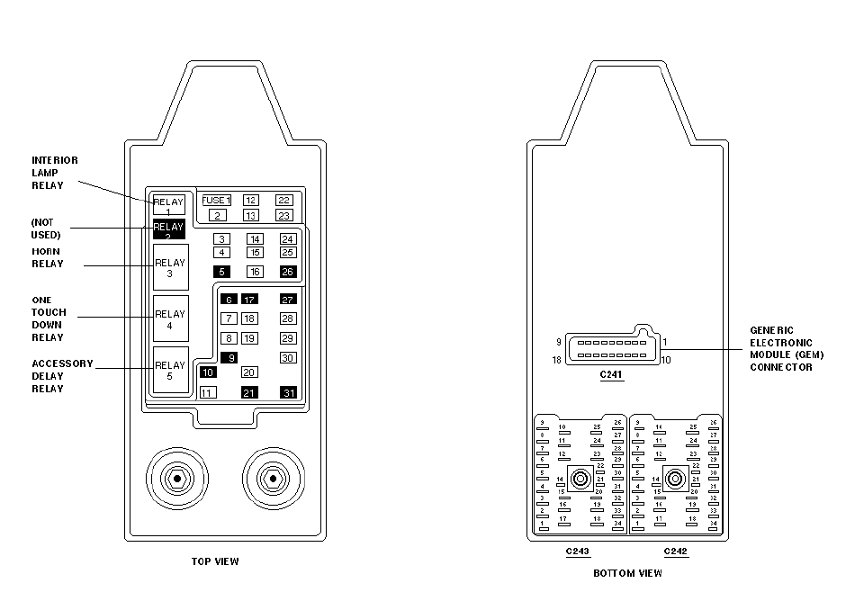99 Ford F250 Super Duty Fuse Box Diagram