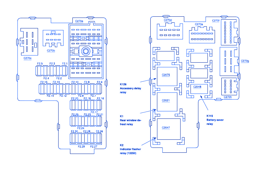 Fuse Panel 2002 Ford Explorer Fuse Box Diagram