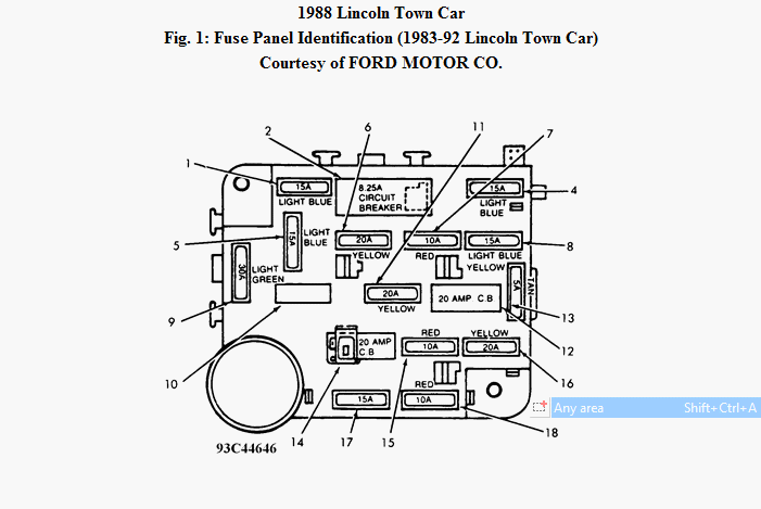 99 Lincoln Town Car Fuse Box Diagram