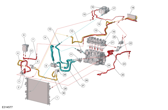 2014 Ford Escape Cooling System Diagram