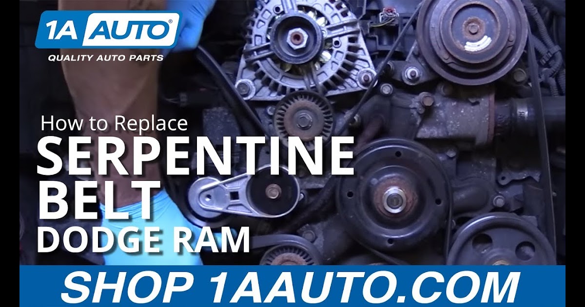 Dodge Ram 1500 Serpentine Belt Diagram